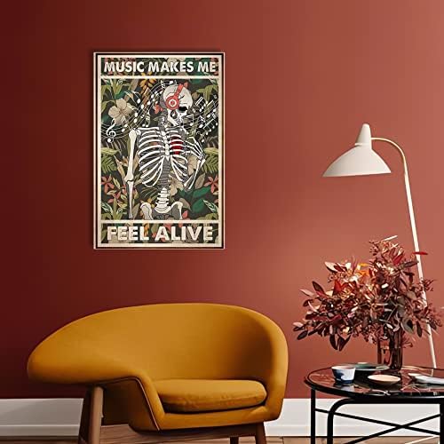 Музикален плакат HAYOY, Фигура на Черепа, Плакат в стаята, Естетичен, Художествен Плакат на Платно и Стенни