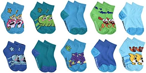 Чорапи за момчета Baby Shark, 10 парчета, Big Show Ocean Buddies, сини, от 2 До 4 години