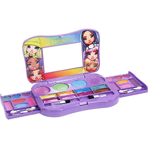 Rainbow High - Townley Момиче Beauty Компактен комплект с пискюли, 4 сенки за очи, 8 блесками за устни и 4 блещукащите комплекти за грим за момичета на възраст от 6 години е идеално