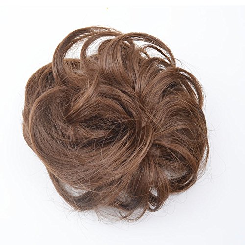 Завязки за коса Перука Поничка черен кафяв синтетичен 30 г кок за коса-Перука еластична въже за коса лепило