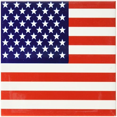 3dRose CST_112805_4 Американски флаг-Патриотични Звезди и ленти, САЩ, Червено, Бяло и Синьо-Влакчета за керамични