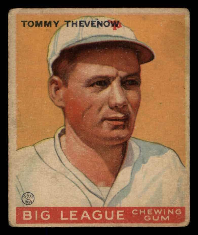1933 Гуди # 36 Томи Тевеноу Питсбърг Пайрэтс (Бейзболна картичка) ЧЕСТНО пирати