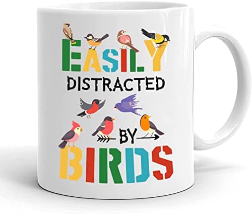 Лесно се разсейва в Чаша с птици - Очарователна Чаша с птичками - Чаша За наблюдение на птици - Кафеена чаша