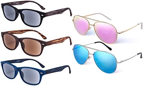 EYEGUARD 3 Опаковки слънчеви очила за четене и 2 опаковки бифокальных слънчеви очила за четене 1,00