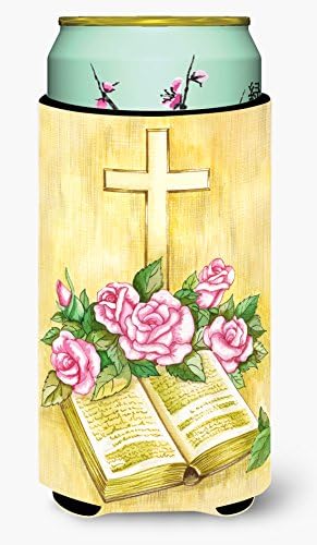 Caroline's Treasures APH4072TBC Великден Кръст и Библия с Рози, За да обнимания Високо Момче, Калъф-хладилник