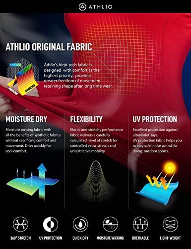 Дамски Спортни Компресиране Риза ATHLIO от 2 Опаковки, Върхове За тренировки С дълъг Ръкав Хладно Сухо Засаждане,
