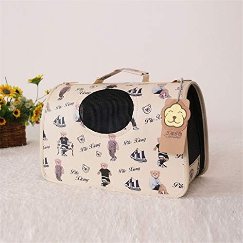 Раница за домашни любимци Meilishuang Лаптоп раница за домашни любимци дишаща чанта за кучета Сгъваема чанта за котки 40 × 21 × 27 cm b9