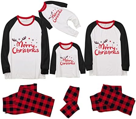 XBKPLO/ Коледни Пижами за семейството и Кучето, Семейни Коледни Пижамные Комплекти, Отличен подарък за двойки,