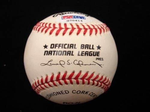 Чарли Нийл (1996 г. на автобуса, 65 години) на Доджърс Метс ПОДПИСА Официален бейзболен PSA NL Бейзболни топки с ДНК - автограф