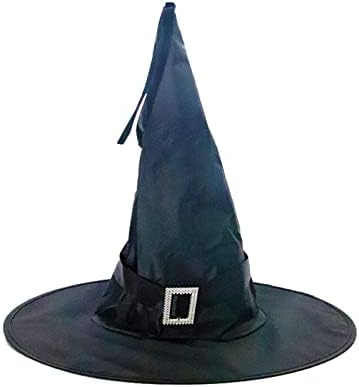 Шапката е за декорация на партита за Halloween, бал с маски, шапка на вещица, шапка на вещица, кристален полилей (черен, A)