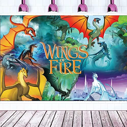 На фона на тема Крила на огъня, 5 * 3 фута, вечерни аксесоари, декорации на тема Крила на огъня, рожден ден