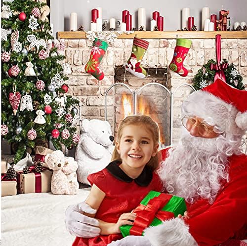 10x10ft Коледа Камина Произход, Коледно Дърво, Коледна Тема на Фона на Коледна Украса Фон Семейно Парти Фон