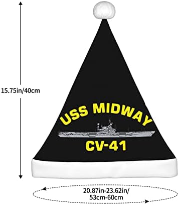 CXXYJYJ Uss Midway Cv-41 Коледна Шапка, Мъжки, Дамски официални Аксесоари Унисекс Вечерни Аксесоари За Вечерни