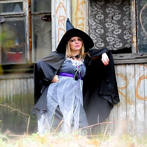 ELCOHO, 12 предмети, костюм на вещица за Хелоуин, шапка на вещица със 100 ярдами, подвесная въжета за украса
