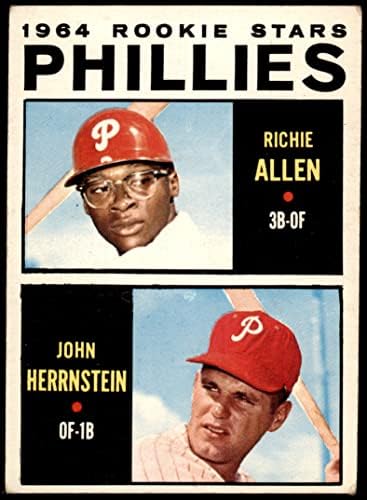 1964 Topps # 243 Начинаещи Филис Рич Алън/Джон Херрнштейн Филаделфия Филис (Бейзболна картичка) VG Phillies