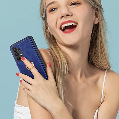 XcaseBar за Samsung Galaxy A12 5G Чанта-портфейл с [Околовръстен стойка с въртене на 360 °]【Заключване RFID】 Титуляр за кредитни карти, джоб за телефон от изкуствена кожа за Samsung A12, ?