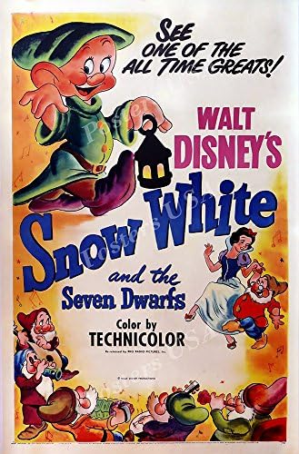 Плакат на САЩ - Класика на Дисни Снежанка и седемте джуджета Цветен Плакат с ГЛАНЦ - TECN025 (24 x 36 (61 cm