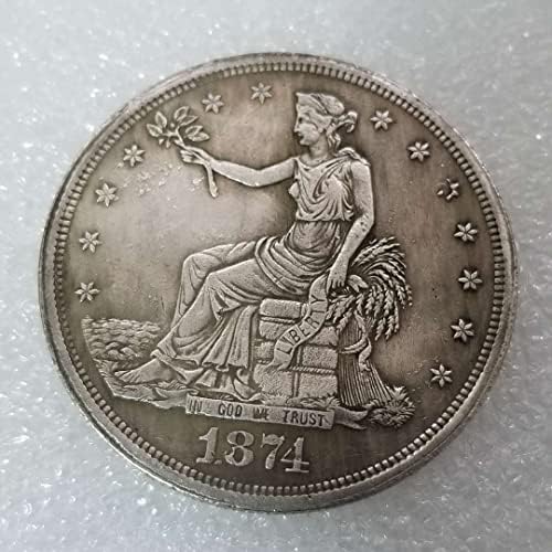 QINGFENG Старинни ръчно изработени изделия на 12 Американски 1873-1884P Месинг сребърно покритие направи по-Стар Сребърен Долар Сребро през Цялата Външна търговия