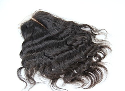 DaJun Hair 6A С Обесцвеченными възли в средната част, Лейси обтегач 5 5, обемни Коси Европейски произход, Естествен Цвят (марка: DaJun)