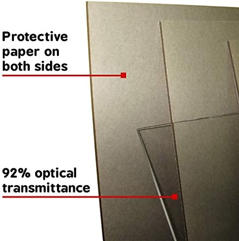 2 Опаковане на прозрачен лист от плексиглас с размер 24x48 инча, дебелина 4,5 мм, много гъвкав, лек и висока устойчивост на удар, отлична защита от кихане на поръчката, на