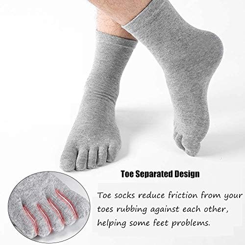CaiDieNu Мъжки Чорапи с пръсти, Памучни Чорапи За Бягане с Пет Пръста Памук