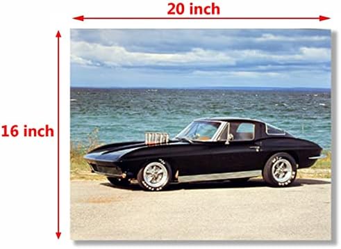 Галерия Импактных Плакати 1963 Corvette Coupe Класически Ретро Автомобили Художествен Плакат С Принтом За декора на Стените (16x20)