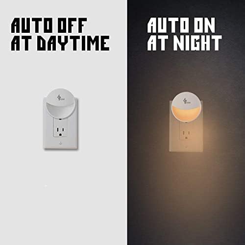 Plug led нощна светлина с автоматичен сензор от здрач до Зори, Меки Топли бели Ночники за антре, Спалня, детска