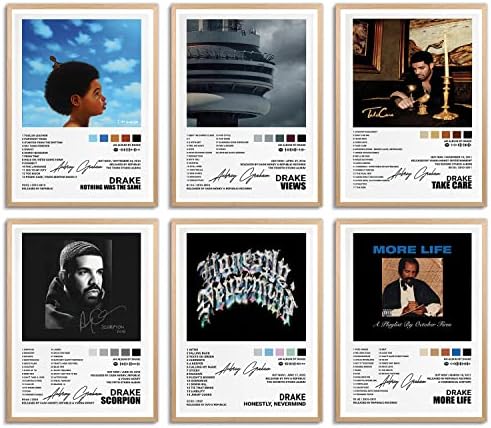 Aedurfh Drake Плакат Видове Плакат Скорпион Музикален Албум Плакат Корица, С Подписа на Ограничен Плакат Платно