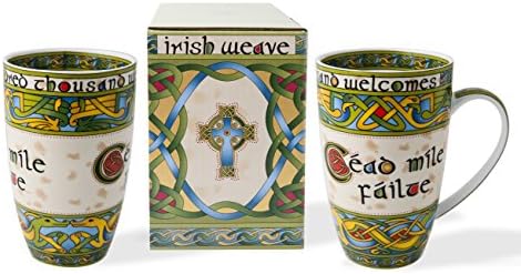 Комплект от две чаши Royal Tara Irish Cead Mile Failte в кутия за подарък от колекцията на Irish Weave обем