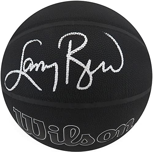 Лари Бърд Подписа Логото на Wilson I/ O Black, посветен на 75-годишнината на Баскетбола НБА Баскетболни Топки