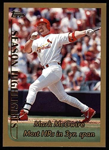 1999 Topps 201 Основни моменти Марк Mcgwire Сейнт Луис Кардиналс (Бейзболна картичка) NM / MT Кардиналс