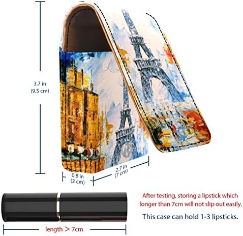 Париж-Айфеловата Кула Арт Калъф за Червило с Огледало за Чантата за Преносим Калъф Титуляр Организация
