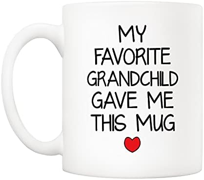 5Aup Моят Любим внук ми Подари Тази чаша с Коледни подаръци, Чаша за дядовци и баби на Внуци, Внучки, Внук -