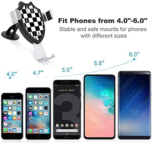 Черно-бял Макет на дъската Планина за мобилен телефон Hands Free отдушник на Държач за Мобилни Телефони, Съвместима