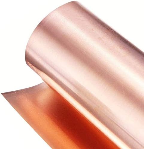 Месинг лист HUILUN Медна Ламарина, метал 99,9% Чиста мед 100 mm x 1000 мм Месингови плочи (Размера, Дебелина: