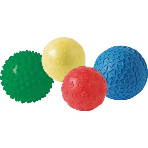 Конструктивни играчка Комплект от 4 Текстурирани топки с Размер от 5 1/2 до 7 бр. с груба, бугристой, вкус и