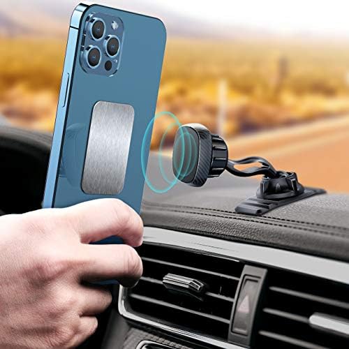 Титуляр телефон eSamcore за кола - Магнитно закрепване на автомобилния телефон на таблото на автомобила, [Двойно