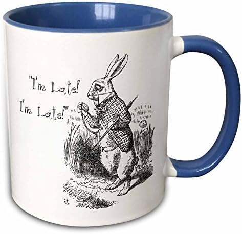 3D Чаша с изображение на Заек на Алиса в Страната на Чудесата, аз закъснявам-Джон Tenniel Illustration Mug,