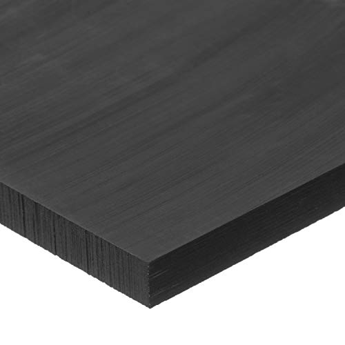 Черен лист от полиетилен UHMW с дебелина 3 см x 12 см в ширина x 24 инча Дължина