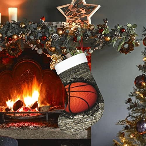 Коледни Чорапи Augenstern Баскетболни Вградени В Тухлена Стена Двустранни Манто Окачени Чорапи