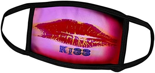 3dRose PS Creations - Червен целувка по Устните Закачливо Арт - Маска за лице (fm_52767_1)