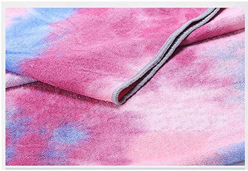 Кърпа за подложка за йога с градиентной цвят ASDFGH, Преносимо, с противоскользящими силиконови точки, с Топла
