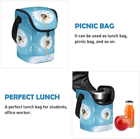 Дамски Чанта за обяд GUEROTKR, Кутия за Обяд за мъже, Мъжки Кутия за Обяд, цветя модел на синьо небе