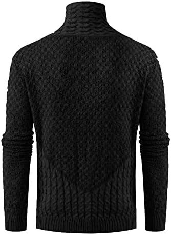 Блуза с дълъг ръкав, Европейски и Американски Мъжки Вязаный Пуловер С качулка, Тънък Пуловер копчета