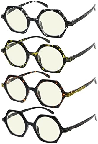 Eyekepper 4 Опаковки пури в ограничени бройки на Дизайнерски Очила за Жени за Четене - Ретро Очила За Четене