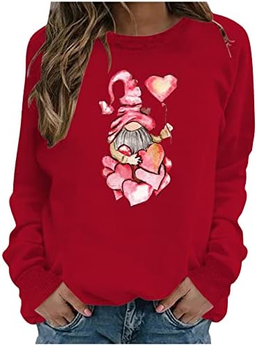 Дамски Хубава Тениска за Свети Валентин, Розова Hoody с участието на Прекрасни Джуджета, Ежедневна Туника С