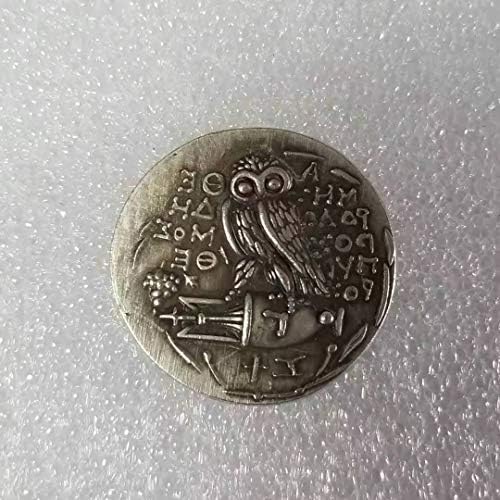 Старинните Занаяти Гръцка Монета С Медна Сребърно Покритие Состаренный Сребърен Долар Сребърен Кръг #451