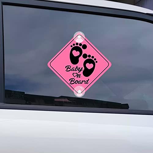 Етикети Dreothy Baby on Board за автомобили, Сладък отпечатък бебето на борда, Знак за Безопасност, Предупредителни