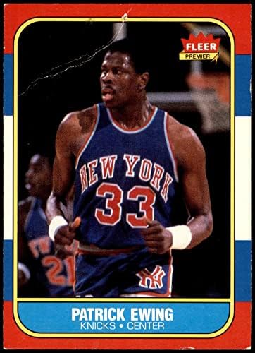 1986 Fleur 32 Патрик Юинг Ню Йорк Никс (Баскетболно карта) ДОБРИ Никс Джорджтаун