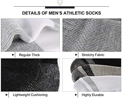 FLYRUN Мъжки Спортни Чорапи на една Четвърт от Глезена, Мъжки Удобната Възглавница, Впитывающая Влагата, Работно